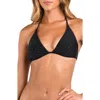 L Agence L'agence Annabelle Shine Triangle Bikini Top