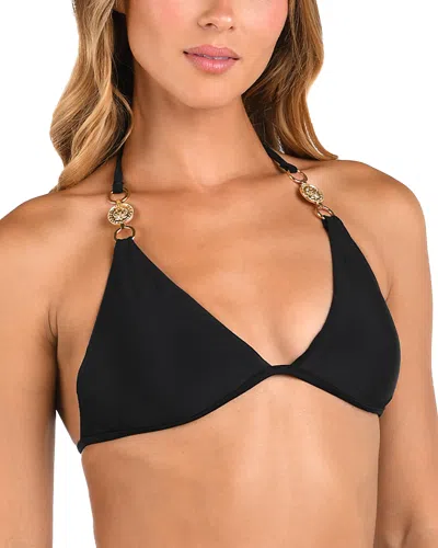 L Agence L'agence Annabelle Solids Triangle Bikini Top In Black