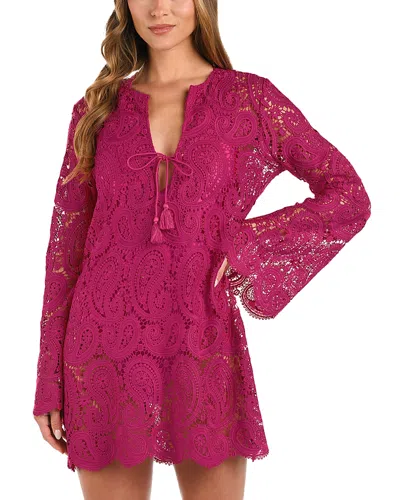 L'AGENCE L'AGENCE ANSLEY PAISLEY CROCHET COVER UP DRESS