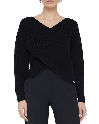L Agence L'agence Antonella V Neck Sweater In Black