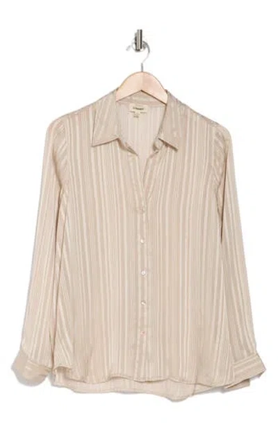 L Agence L'agence Argo Metallic Stripe Long Sleeve Button-up Shirt