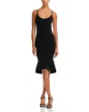 L Agence Asa Knit Midi Dress In Black