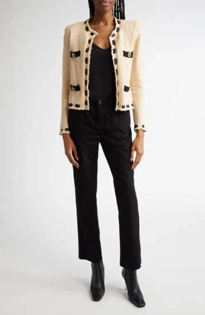 L Agence L'agence Astor Contrast Trim Cardigan