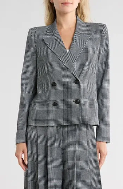 L'AGENCE L'AGENCE ATMORE HOUNDSTOOTH DOUBLE BREASTED BLAZER