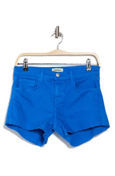 L Agence L'agence Audrey Cutoff Shorts In Azure