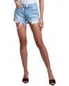 L Agence Womens Distressed Mid Rise Denim Shorts