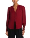 L Agence Ava Blouse In Syrah