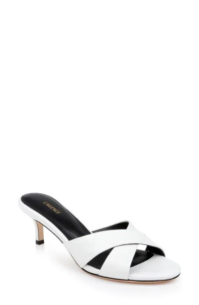 L Agence L'agence Aveline Slide Sandal In Ivory Lizard