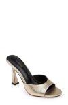 L Agence L'agence Women's Avery Slide High Heel Sandals In Gold Lizard