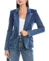 L Agence L'agence Baldwin Denim Blazer In Blue