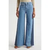 L'agence Beau High-rise Wide-leg Contrast Jeans In Blue