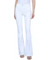 L'agence Selma Cotton Stretch High Rise Bootcut Jeans In Blanc