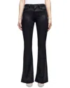 L AGENCE L'AGENCE BELL HIGH-RISE FLARE JEAN NOIR COATED JEAN