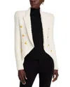 L Agence Bethany Knit Blazer In Ivory/gold