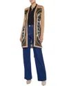 L Agence Beverly Silk Panel Cardigan In Multi
