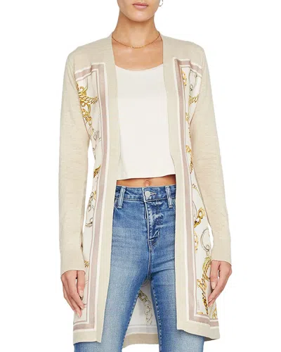 L Agence L'agence Beverly Silk Panel Cardigan In White