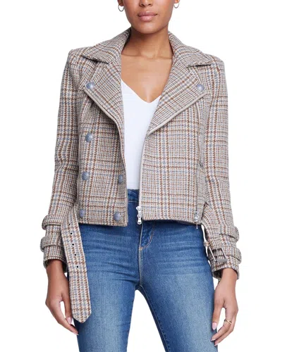 L Agence L'agence Billie Belted Wool Jacket In Gray