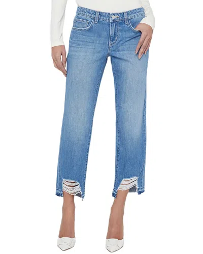 L'agence Blaine Low-rise Crop Stovepipe Parker Straight Leg Jean In Blue