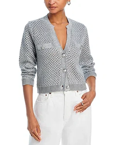 L AGENCE L'AGENCE BLANCA SEQUINNED CROPPED CARDIGAN