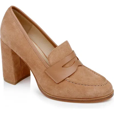 L Agence L'agence Blanche Penny Loafer Pump In Brown
