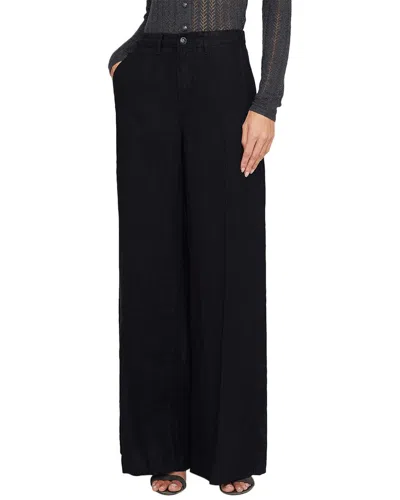 L Agence L'agence Brie High-rise Linen Wide Leg Pant In Black