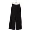 L Agence L'agence Brie Wide Leg Linen Pants In Black