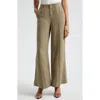 L Agence Brie Linen Pant In Covert Green