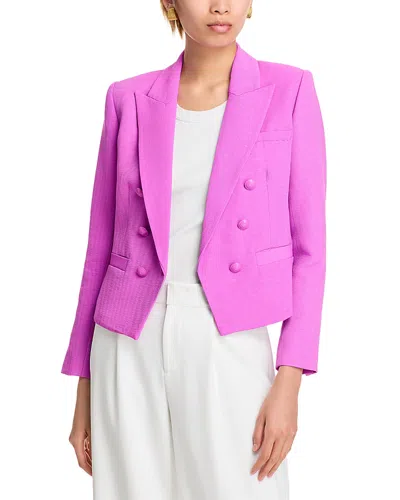 L Agence L'agence Brooke Double Breasted Blazer In Bright Purple