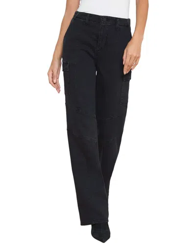 L Agence L'agence Brooklyn High-rise Utility Wide Leg Jean In Black