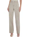 L Agence L'agence Brooklyn Wide Leg Utility Jeans In Neutral