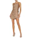 L'agence Faux Wrap Dress In Dark Cappuccino In Brown