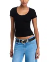 L Agence L'agence Brynlee Short Sleeve Scoop Neck Tee In Black