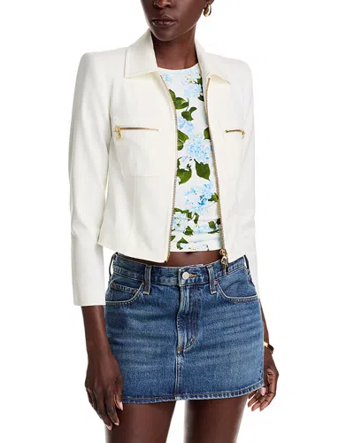 L Agence L'agence Calianna Zip Front Shacket In White