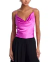 L Agence L'agence Calista Silk Cowl Neck Camisole In Bright Purple
