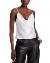 L Agence Calista Cowl-neck Silk Camisole In White