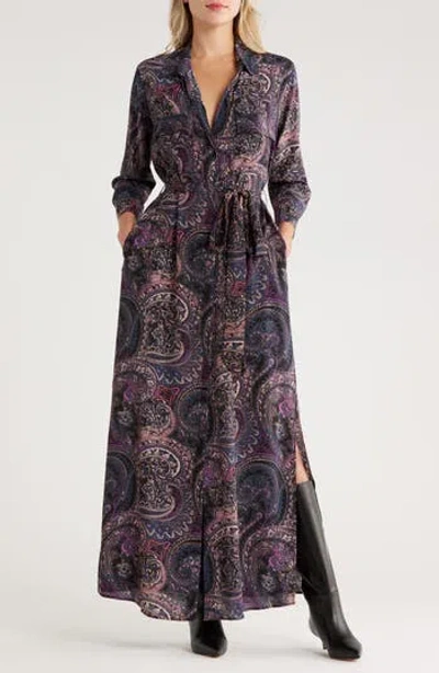 L Agence L'agence Cameron Long Sleeve Silk Shirtdress
