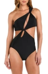 L Agence L'agence Camilla Cutout One-shoulder One-piece Swimsuit In Black