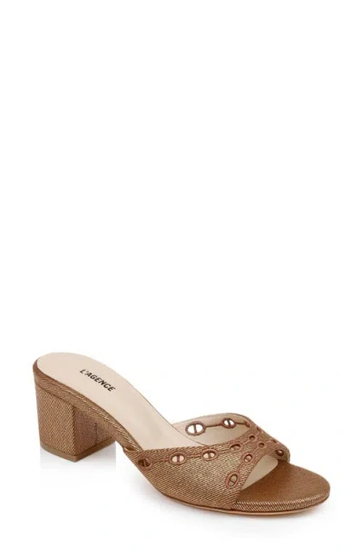 L Agence L'agence Camille Block Heel Sandal In Brown