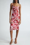 L AGENCE L'AGENCE CAPRICE FLORAL PRINT RUCHED DRESS