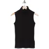 L Agence L'agence Ceci Sleeveless Turtleneck Sweater In Black