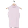 L Agence Mikaela Cotton Tank In Lilac Snow