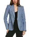 L Agence L'agence Chamberlain Linen-blend Blazer