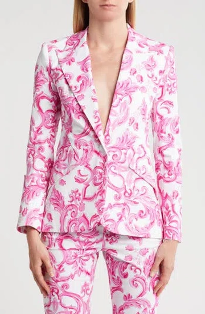 L Agence L'agence Chamberlain Single Button Blazer In Pink