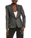 L Agence L'agence Chamberlain Wool-blend Blazer In Gray