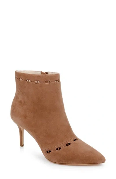 L Agence L'agence Chantae Pointed Toe Bootie In Sand Suede