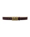 L Agence L'agence Chara Textured Hammered Belt In Brown