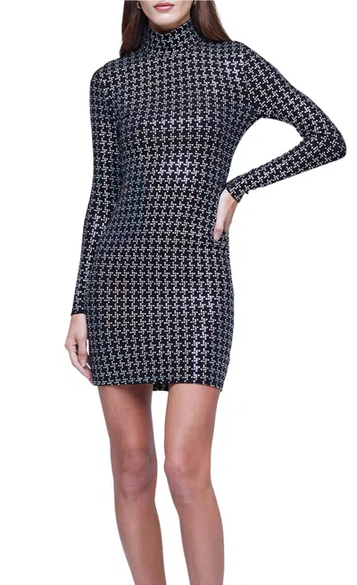 Pre-owned L Agence L'agence Cher Dress For Women In Houndstooth