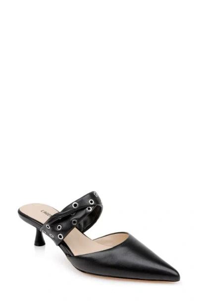 L Agence L'agence Chloe Kitten Heel Pump In Black Leather