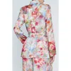 L Agence L'agence Ciara Wrap Top In Multi Soft Cloud Floral