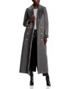 L'agence Citron Faux Fur Maxi Coat Dark Grey
